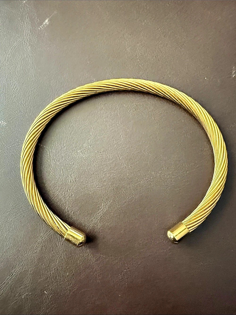 Gold-Tone Twisted Wire Cuff Bracelet